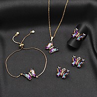 pulseiras-e-brincos-colar-borboleta-conjunto