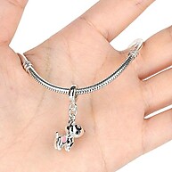 Charme Bamoer Coração e Cão: Elegância para Pulseiras - imagem 2