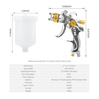 FORNAX Pistola de Pulverização HVLP com Bicos Interchangeáveis - 1,4mm, 1,7mm e 2,0mm - Sistema Tampa Agulha, Copo 600cc - Ideal para Pintura Automotiva e Industrial - imagem 3