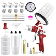 Pistola de Pulverização HVLP Profissional - 4 Bicos, Copo 650ml, Regulador de Ar - Ideal para Pintura Automotiva e Industrial - imagem 1