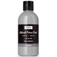 Nicpro Tinta para Aerógrafo Cinza 250ml - Primer Acrílico Fosco Pronto para Pulverizar - imagem 1