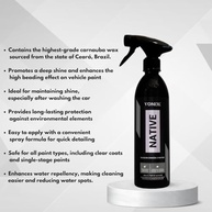 Vonixx Native Spray Wax 500ml: Brilho Intenso e Proteção Duradoura com Carnaúba Pura - imagem 4
