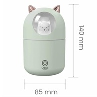 Umidificador Aromatizador Gato 300ml | Silencioso, LED Relaxante, Purificador de Ar e Difusor Portátil para Quarto - imagem 1