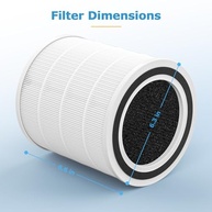 Pacote com 2 Filtros de Substituição Purivortex AC400 para Purificador de Ar, Tecnologia HEPA Verdadeira 3 em 1, Alta Eficiência, Branco - imagem 3