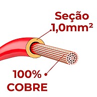 Cabo Elétrico 2x1mm: 50m de Cobre Puro! - imagem 2