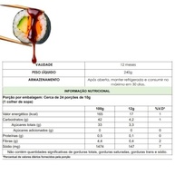 MOLHO DE SOJA TARÊ SEM ADIÇÃO DE AÇÚCARES E CONCERVANTES PURO & LEVE 240G - imagem 2