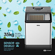 Máquina de Gelo 35kg Inox: Gelo Rápido e Puro! - imagem 2