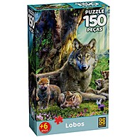 Puzzle de 150 Peças: A Família de Lobos - imagem 1