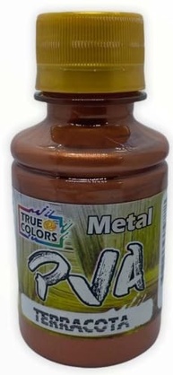 Tinta PVA Metálica Terracota 100ml - True Colors | Acabamento Brilhante Premium - imagem 2