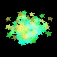 Estrelas Luminosas Fluorescentes PVC 3cm - 100 Peças Adesivos de Parede Removíveis para Decoração Infantil - imagem 3