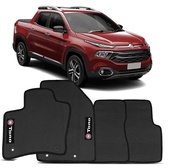 Jogo de Tapetes Fiat Toro 4 Peças Borracha PVC Lavável Bordado Logo - Sob Medida - imagem 1