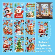 Adesivos de Natal para Janela - 9 Peças PVC Dupla Face Reutilizáveis - imagem 3