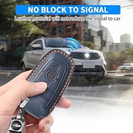 Capa de Chaveiro em Couro Azul QBUC para Ford Explorer, Bronco, F150 e Lincoln - Proteção Premium e Estilo - imagem 4