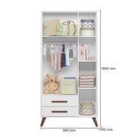 Guarda-Roupa Infantil Retrô Qencanto Qmovi Branco - Design Encantador para Quartos Criativos - imagem 3