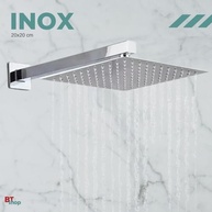 Chuveiro Ducha Slim 20x20 Quadrada Inox com Cano de Parede - Design Moderno e Fácil Instalação - imagem 4