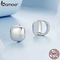 Brincos Bamoer Prata 925: Elegância Quadrada - imagem 2