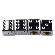 Tampas de Válvula Quadradas de Dados em Prata Sólida 16mm - Estilo e Proteção para Seu Veículo - imagem 1