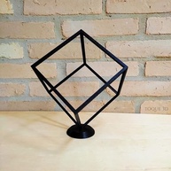 Cubo Geométrico Decorativo Quadrado - Enfeite Moderno para Mesa e Estante - imagem 3