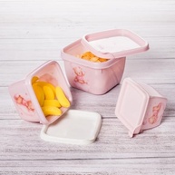 Kit 3 Potes Quadrados Decorados Infantil Conect Menina - Organização Divertida e Prática - imagem 3