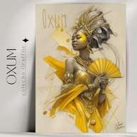 Quadro Decorativo dos Orixás - Oxum, Oxóssi, Ogum - Arte Sagrada para Umbanda e Candomblé (20x14cm) - imagem 3