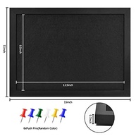 Quadro de Cortiça com Moldura de Madeira Preta 38x28cm - Feltro Premium para Organização de Notas, Fotos e Joias - imagem 4