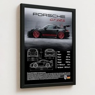 Quadro com Moldura 911 GT3 RS Black - 33x43cm | Impressão Premium em Vinil Eco-Solvente - imagem 4