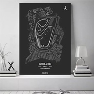 Quadro Decorativo Interlagos Autódromo Brasil - Pista Circuito 40x28cm | Decoração Automotiva Premium - imagem 3