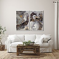 Quadro Abstrato 2 Telas: Decore com Arte! - imagem 1