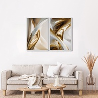 Quadro Abstrato Dourado: Elegância para sua Casa - imagem 1