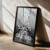Quadro Decorativo Motivacional - Faça Seus Sonhos Acontecer | Frase Inspiradora para Escritório e Casa - imagem 4