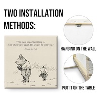 Arte de Parede Ursinho Pooh Retrô - Quadro Decorativo com Citação I'll Always Be with You - 20x20 cm - imagem 4