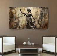 Quadro Decorativo Themis Dama da Justiça 90x60cm | Canvas Premium com Bordas Infinitas - imagem 4