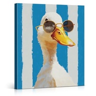 Quadro de Arte Vintage com Pato e Óculos Engraçados - Decoração Moderna 20x25cm - imagem 2