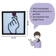 Quadro Decorativo Mini Coração Coreano - Charme e Estilo para Qualquer Ambiente (Vermelho) - imagem 4