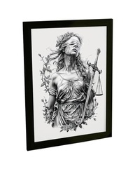 Quadro Decorativo Deusa da Justiça Themis - Moldura Elegante para Escritório de Advocacia - imagem 2