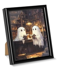 Pôster de Arte Gótica com Fantasmas - Quadro emoldurado para Decoração de Biblioteca ou Sala de Leitura - imagem 2
