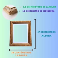 Quadro Decorativo Religioso Nossa Senhora de Guadalupe A4 - Moldura Luxo Premium - imagem 4