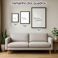 Quadro Decorativo Bíblia Josué 1:9 - Moldura Inspiradora para Fé e Motivação Cristã - imagem 3