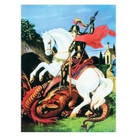 Quadro Decorativo São Jorge Guerreiro em MDF A4 - Protegido com Folha Contact - imagem 4