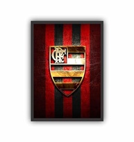 Quadro Decorativo Futebol Mengo 24x33cm - Moldura em Madeira com Design Exclusivo - imagem 2