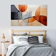 Quadro Decorativo em Canvas Abstrato Moderno - Arte Azul e Dourado para Sala, Quarto e Hall - imagem 5
