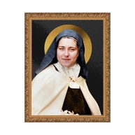 Quadro Santa Teresinha do Menino Jesus com Moldura - Arte Devocional em Canvas PP - imagem 1
