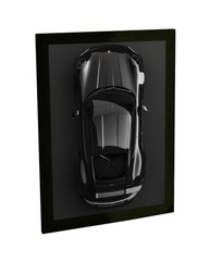 Quadro Decorativo Carro Esportivo Preto - Visão de Cima | Moldura Moderna com Grampos Flexpoint - imagem 2