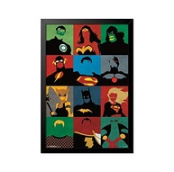 Quadro Poster DC Super Heróis 33x23cm - Decore com Estilo e Paixão por Heróis - imagem 2