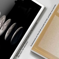 Quadro Decorativo Fases da Lua com Moldura - Impressão 4K para Sala e Quarto - imagem 3