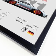 Quadro com Moldura 911 GT3 RS 33x43cm - Impressão Premium em Vinil com Moldura Ecológica - imagem 3