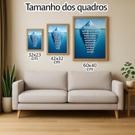 Quadro Decorativo Sucesso Iceberg Motivacional com Moldura - Frase de Inspiração para Trabalho, Persistência e Disciplina - imagem 3