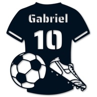Quadro Decorativo Personalizado com Tema de Futebol - Nome e Número do Jogador - imagem 2