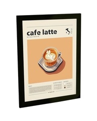 Quadro Decorativo Café Latte - Estilo Retro com Moldura e Alta Definição - imagem 2