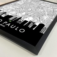 Quadro Mapa Urbano São Paulo 40x60cm - Decore com Personalidade - imagem 3